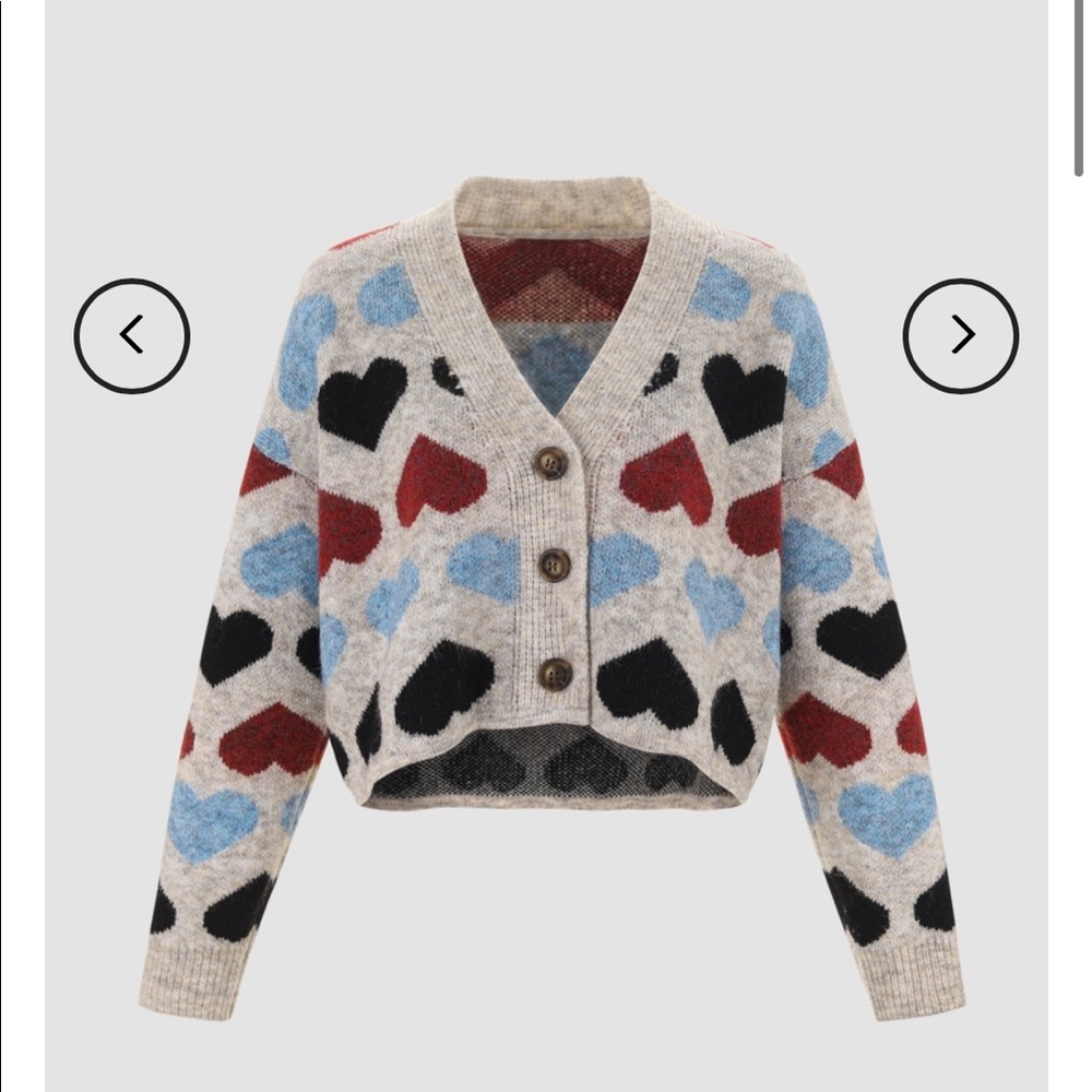 Heart Pattern Cardigan